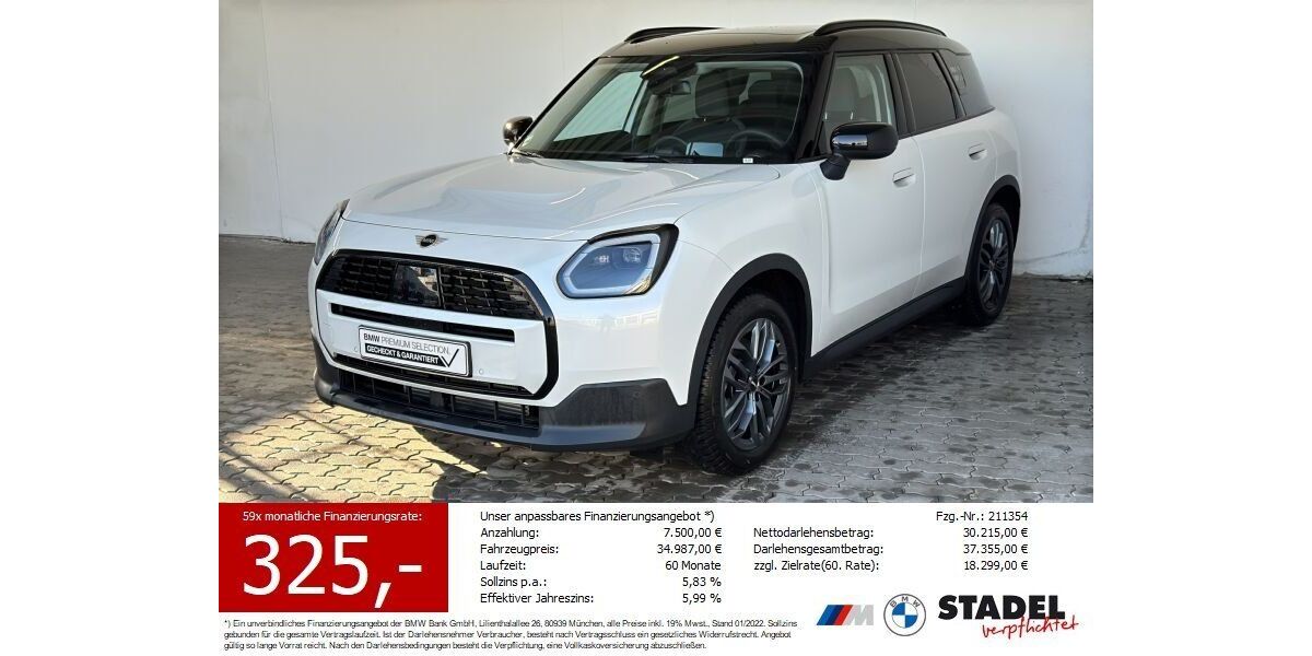 Mini Countryman C (Cooper) 4.443 km 34.444 &euro; Heilbronn 74074