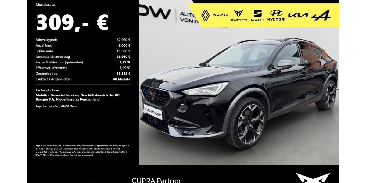 Cupra Formentor 42.900 km 32.980 &euro; Mosbach 74821