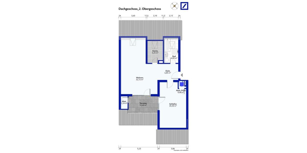 Etagenwohnung Bietigheim-Bissingen Bietigheim - 2 Zimmer, 71 m&sup2;, 250.000&euro; | Angebot:25706134