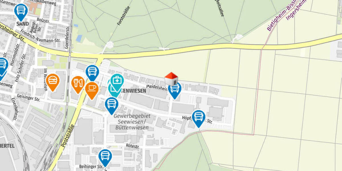 Gewerbeobjekt Bietigheim-Bissingen Bietigheim - 3 Zimmer, 70 m&sup2;, 875&euro; | Angebot:25998874