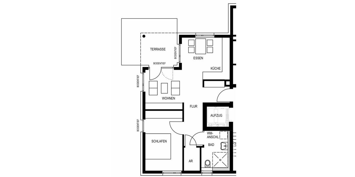 Terrassenwohnung Zaberfeld - 2 Zimmer, 64 m&sup2;, 1.160&euro; | Angebot:24707225