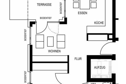 Wohnung Zaberfeld - 2 Zimmer, 64 m&sup2;, 1.160&euro; | Angebot:24707225