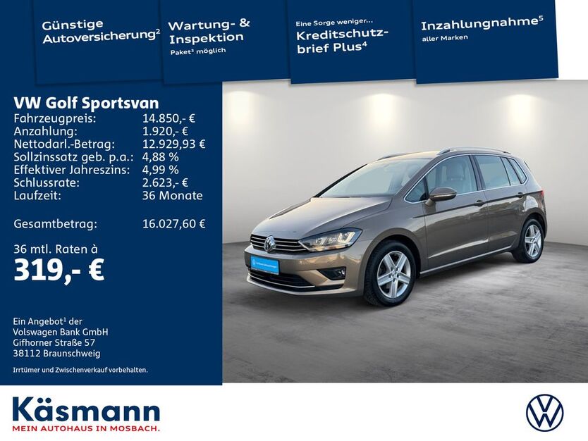 VW Golf Sportsvan 94.713 km 14.850 € Mosbach 74821