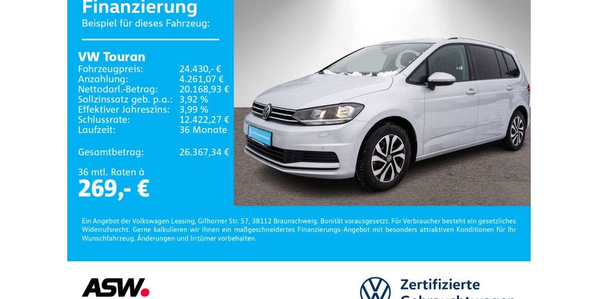 VW Touran 73.600 km 24.430 &euro; Bad Rappenau 74906