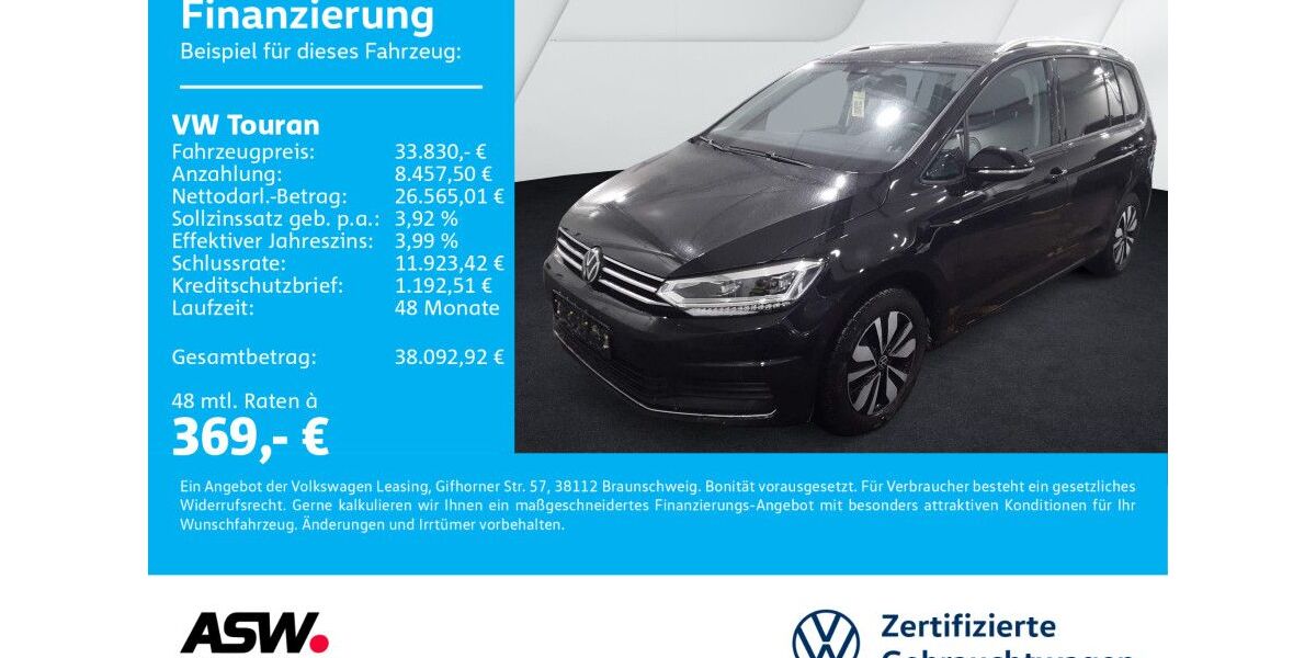 VW Touran 26.500 km 33.830 &euro; Sinsheim 74889