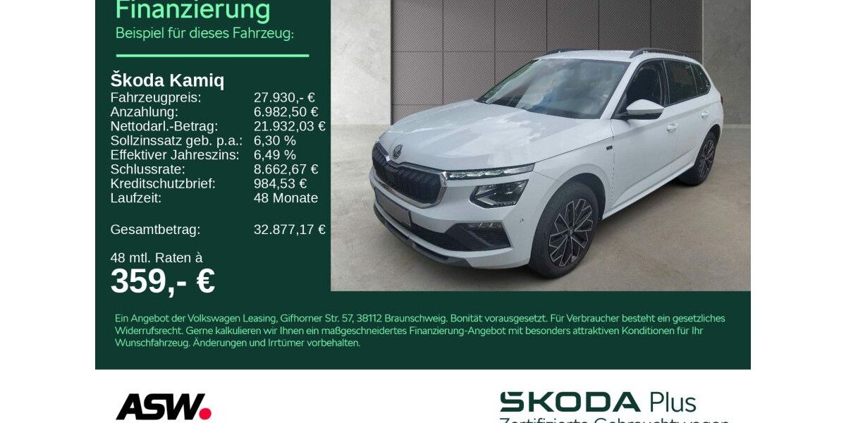 Skoda Kamiq 34.500 km 26.930 &euro; Heilbronn 74076