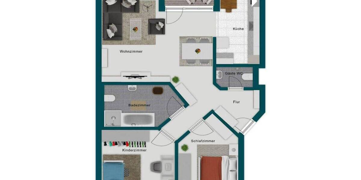 Etagenwohnung Bietigheim-Bissingen Bietigheim - 3 Zimmer, 70 m&sup2;, 279.000&euro; | Angebot:26862776