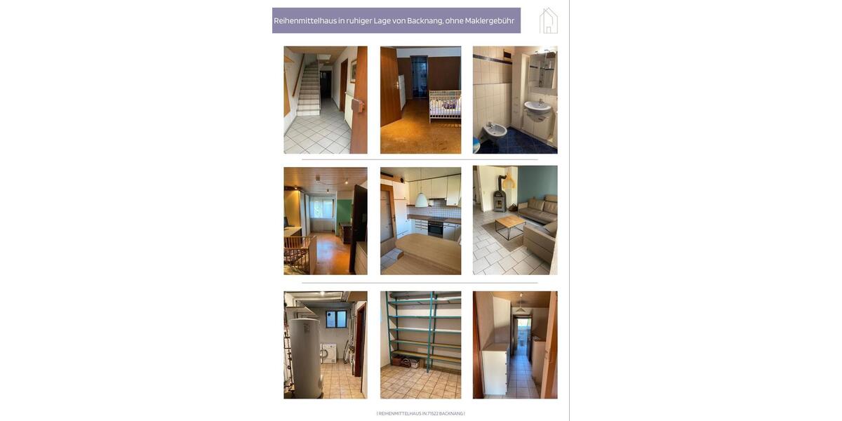Reihenhaus Backnang - 5 Zimmer, 110 m&sup2;, 449.000&euro; | Angebot:26919292