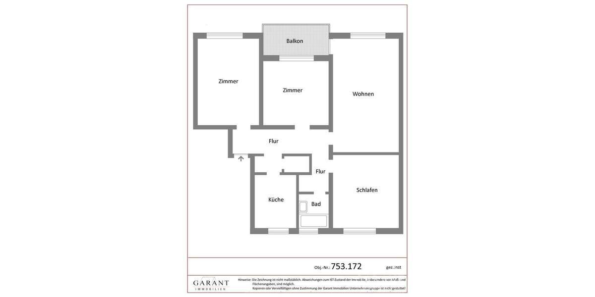 Etagenwohnung Bad Rappenau - 4 Zimmer, 97 m&sup2;, 255.000&euro; | Angebot:23625108