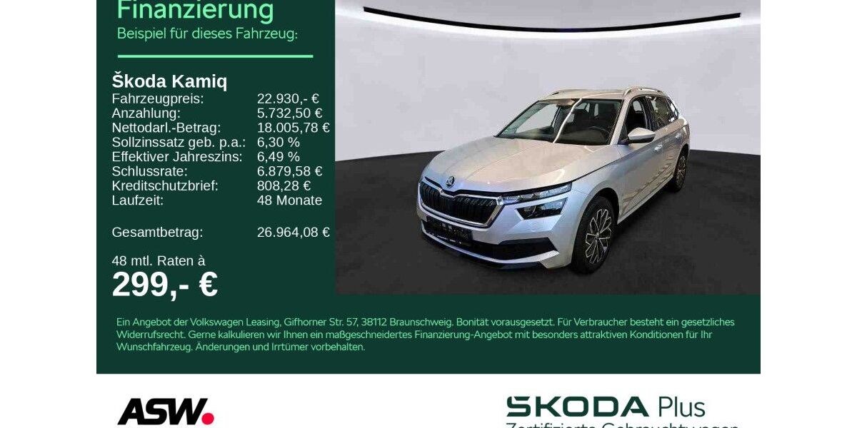 Skoda Kamiq 53.700 km 22.930 &euro; Bad Rappenau 74906