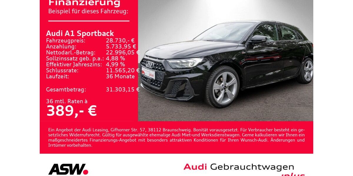 Audi A1 20.800 km 26.660 &euro; Heilbronn 74074