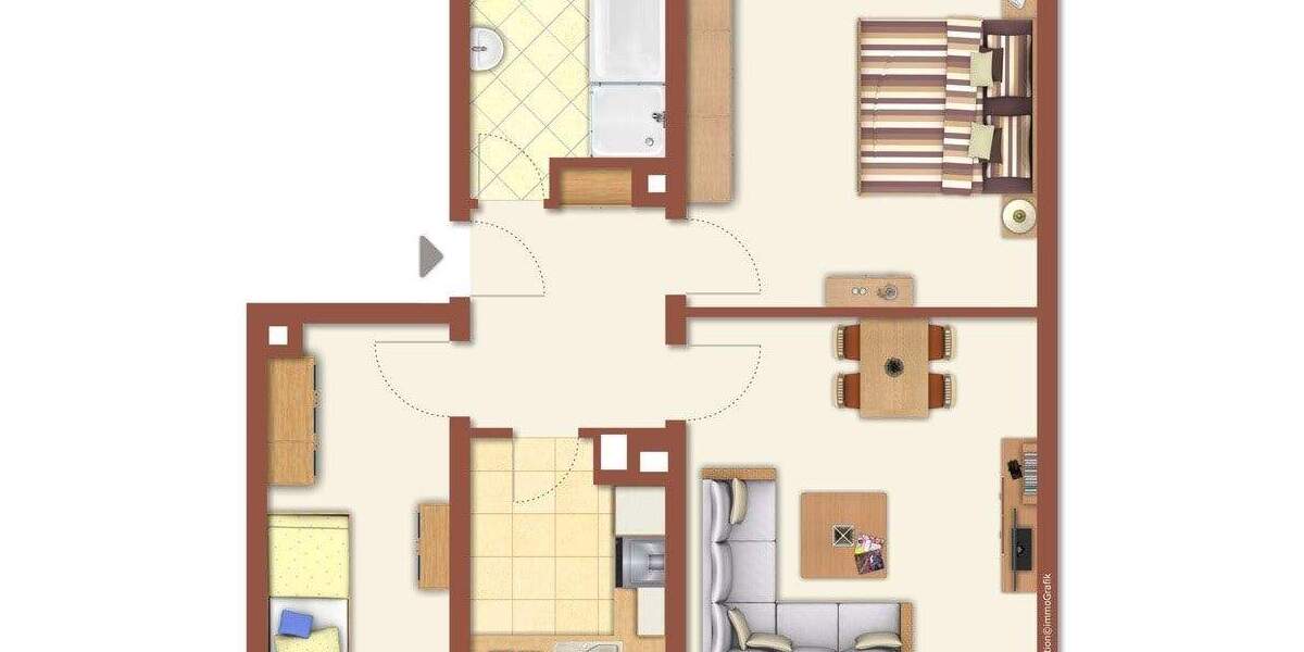 3-ZiKüBad mit Garage und eigenem Gartenanteil 3 zimmer