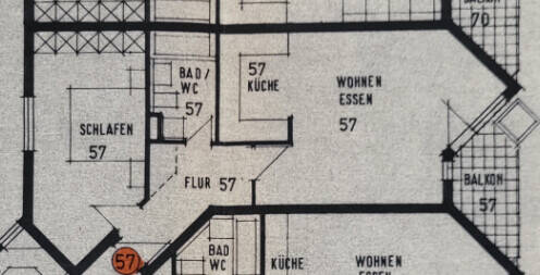 Etagenwohnung Ludwigsburg / Pflugfelden Pflugfelden - 2 Zimmer, 60 m&sup2;, 920&euro; | Angebot:26733511