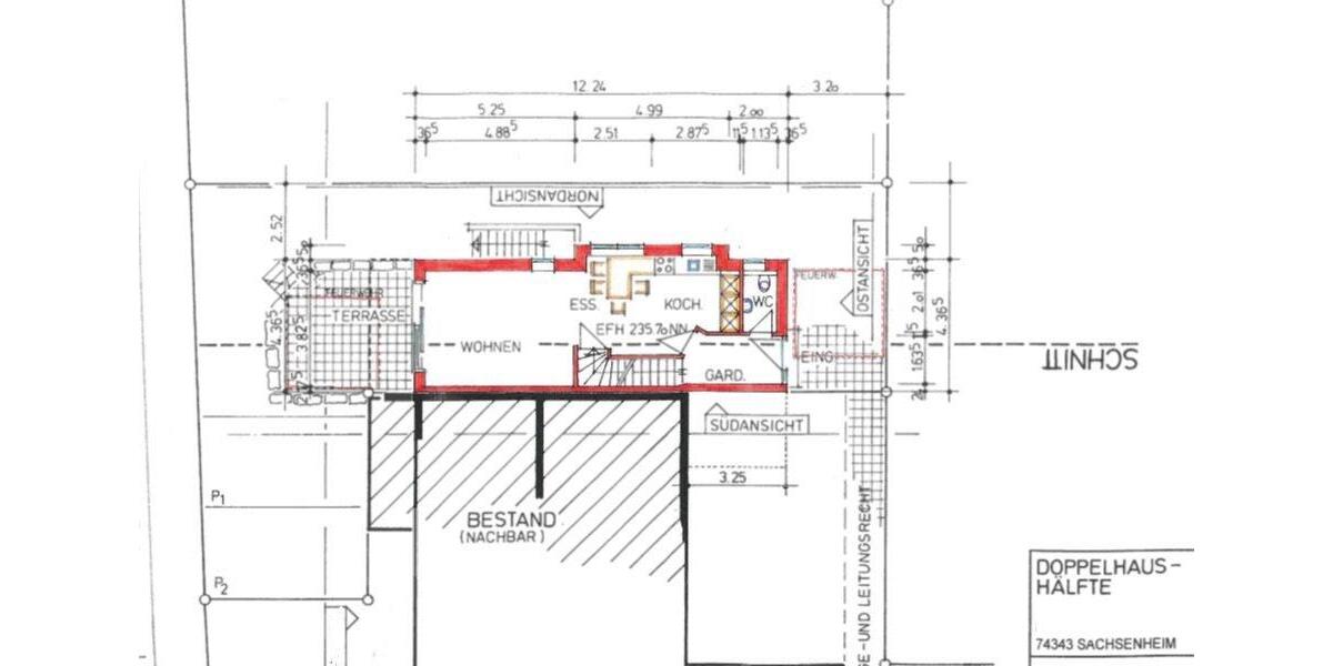 Doppelhaushälfte Sachsenheim - 5 Zimmer, 95 m&sup2;, 605.000&euro; | Angebot:27217684