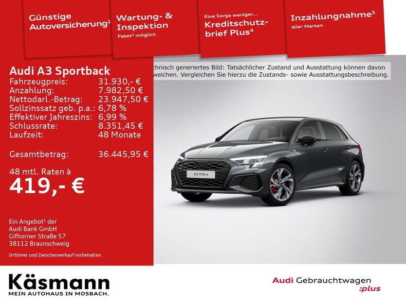 Audi A3 38.207 km 31.930 € Mosbach 74821
