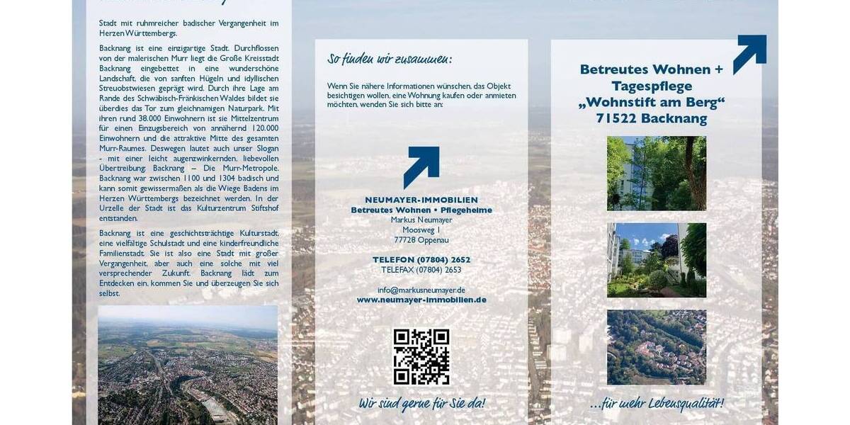 Etagenwohnung Backnang - 2 Zimmer, 47 m&sup2;, 665&euro; | Angebot:24029390