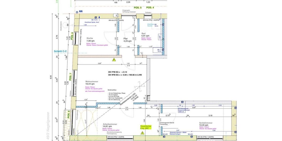 Moderne 3-Zimmer-Wohnung, ca. 63 m², Stadtzentrum Weinsberg 3 zimmer