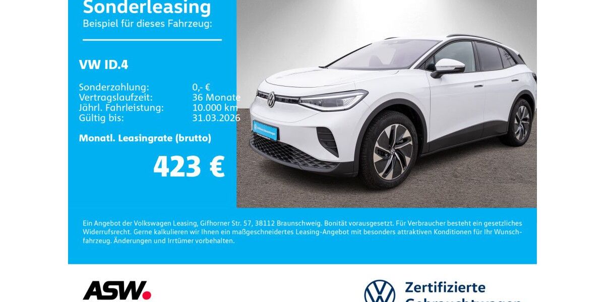 VW ID.4 10.990 km 37.730 &euro; Bad Rappenau 74906