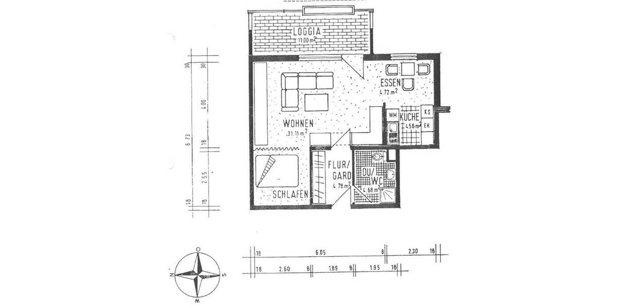 Etagenwohnung Bietigheim-Bissingen Bietigheim - 1 Zimmer, 55 m&sup2;, 190.000&euro; | Angebot:26595510