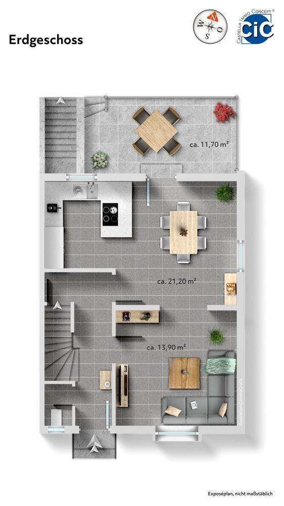 Ruhig gelegene familienfeundliche DHH im Herzen von Heilbronn mit Garage und kleinem Gärtchen 6 zimmer