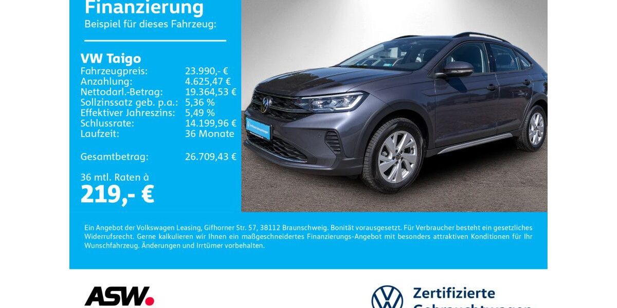 VW Taigo 7.900 km 23.990 &euro; Sinsheim 74889