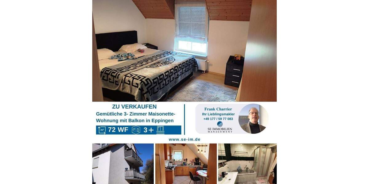 Etagenwohnung Eppingen Mühlbach - 3 Zimmer, 72 m&sup2;, 179.000&euro; | Angebot:25708068