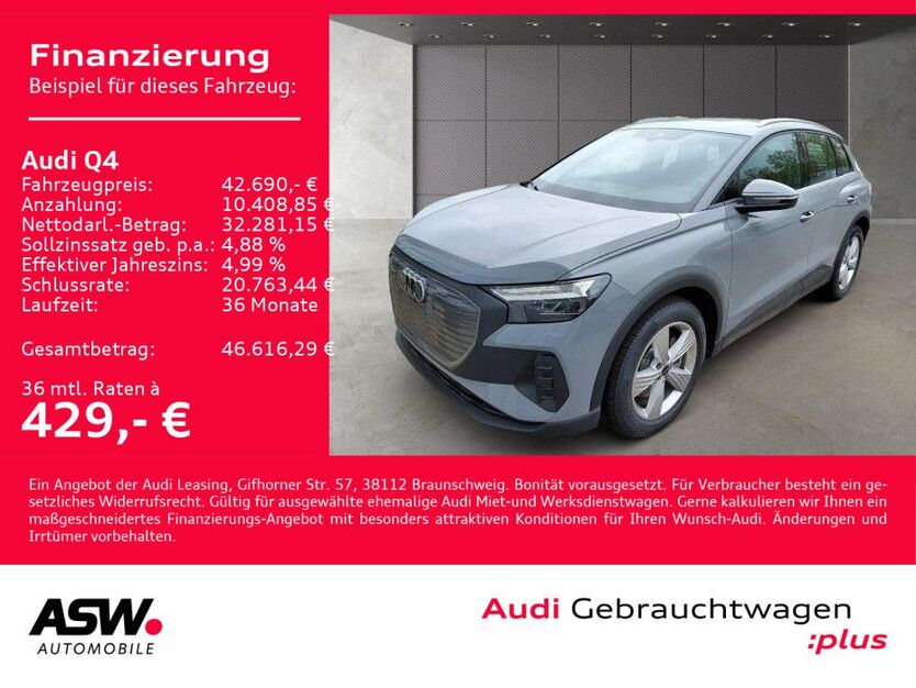Audi Q4 e-tron 2.850 km 39.890 € Heilbronn 74074