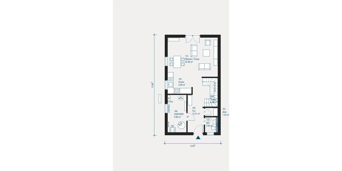 Moderne Doppelhaushälfte as Double 3 - clever geplant und kostenteilend - Doppelhaushälfte Bretzfeld Bitzfeld | Angebot:27643581
