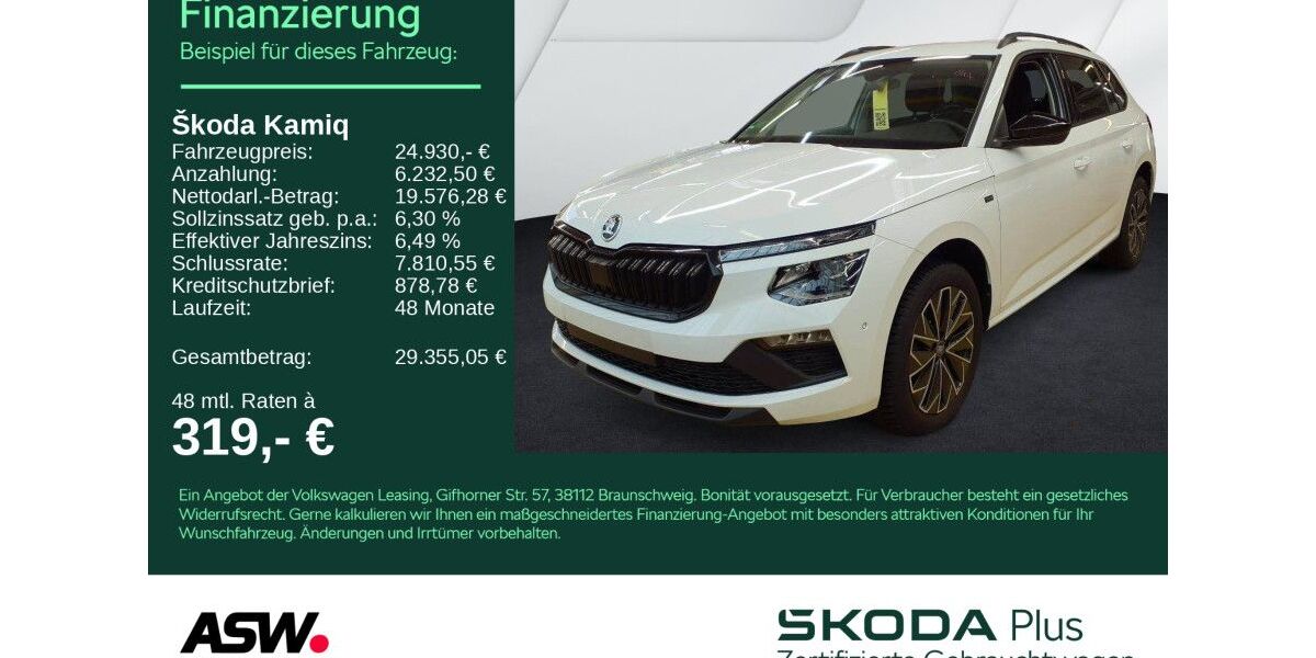 Skoda Kamiq 21.500 km 24.930 &euro; Heilbronn 74076