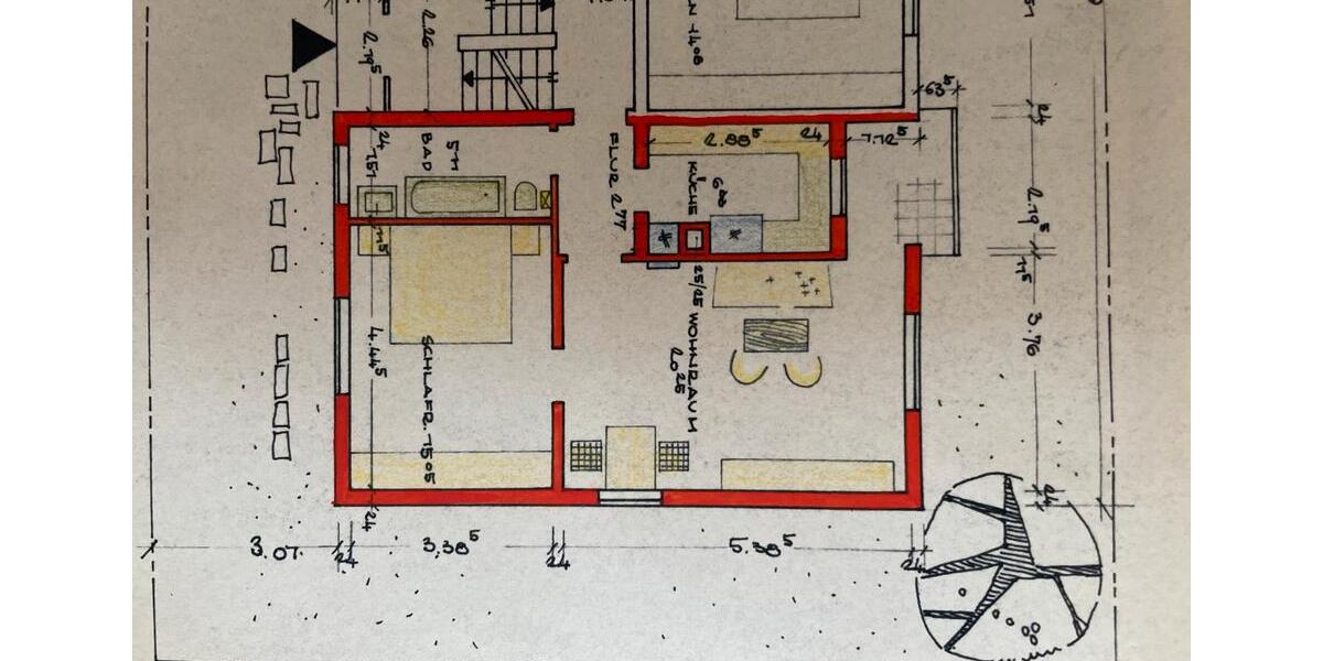 Hochparterre Ludwigsburg Oßweil - 2 Zimmer, 49 m&sup2;, 225.000&euro; | Angebot:25128488