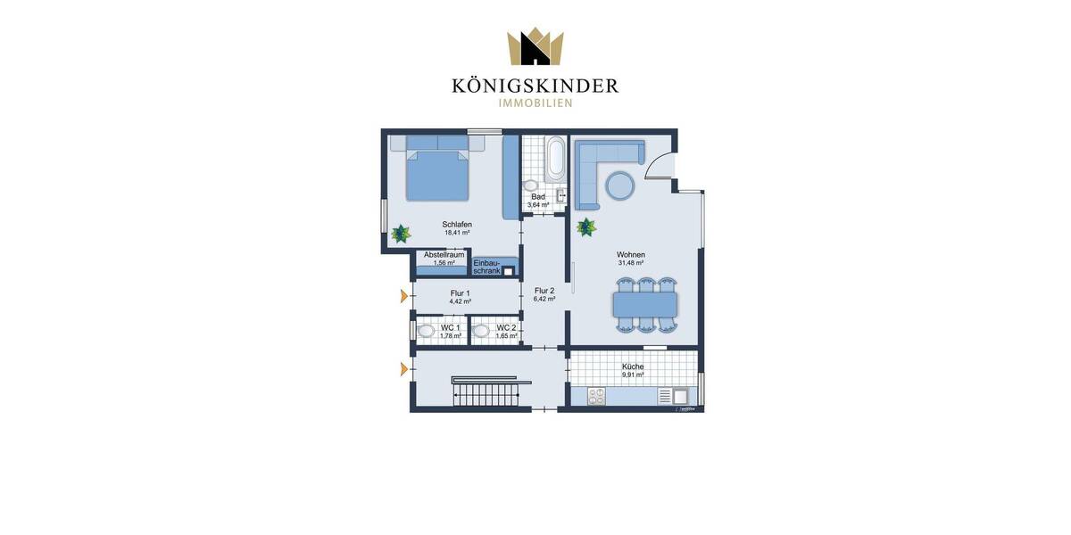 Etagenwohnung Brackenheim Meimsheim - 2 Zimmer, 79 m&sup2;, 218.000&euro; | Angebot:20952901