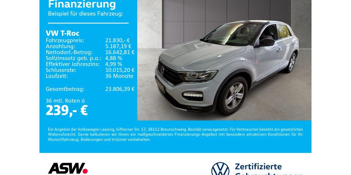 VW T-Roc 51.000 km 21.830 &euro; Neckarsulm 74172