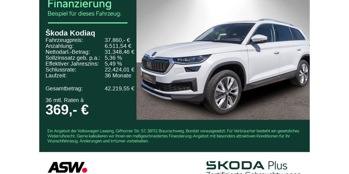 Skoda Kodiaq 40.300 km 37.860 &euro; Bad Rappenau 74906
