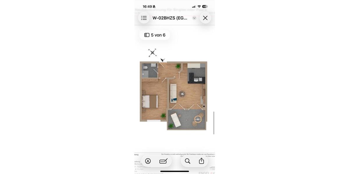 Erdgeschoßwohnung Marbach am Neckar - 2 Zimmer, 57 m&sup2;, 295.000&euro; | Angebot:25654500