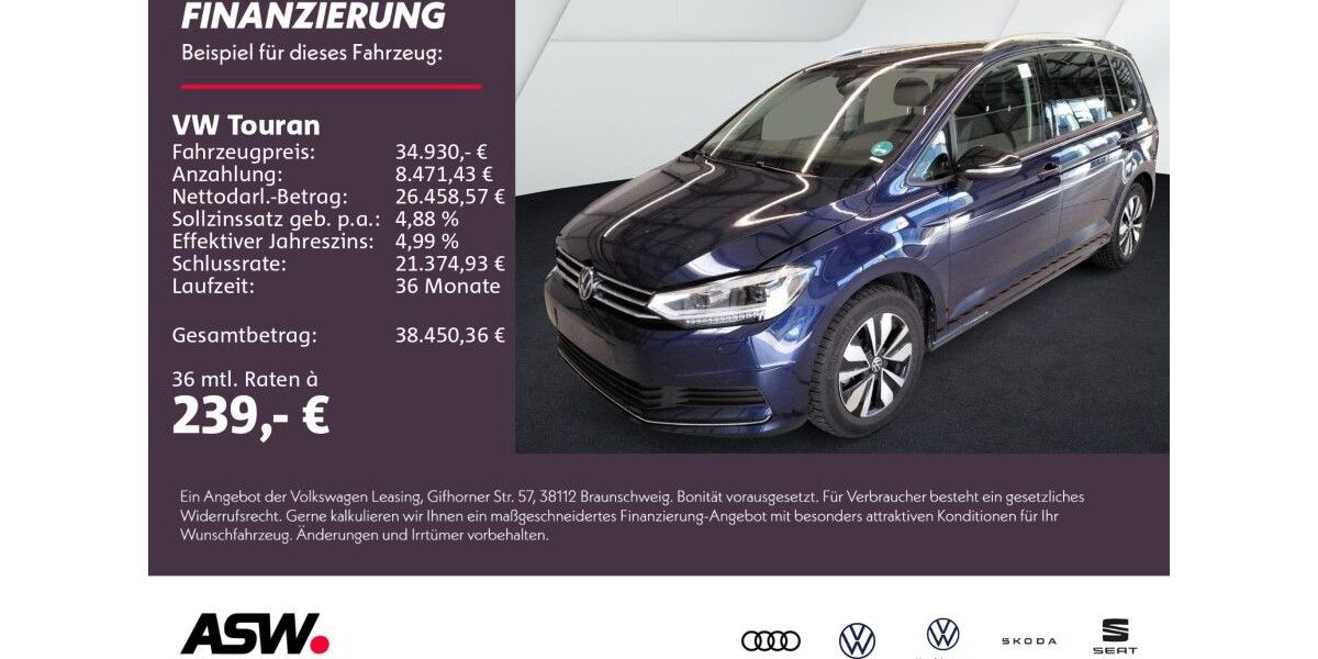 VW Touran 25.500 km 34.930 € Weinsberg 74189