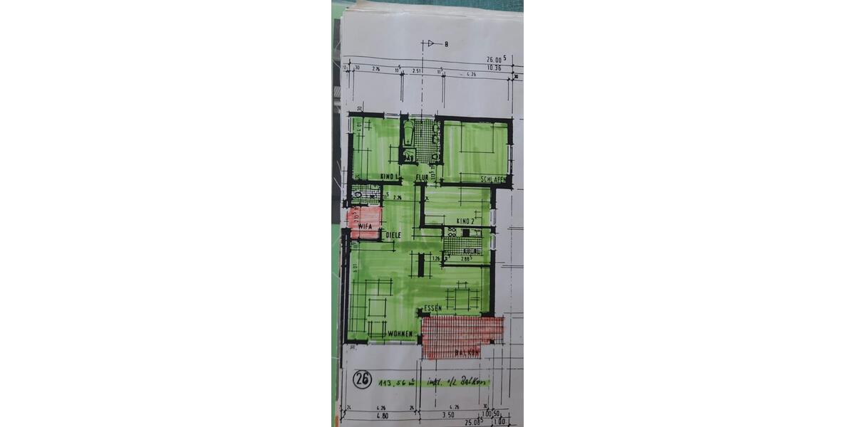 Etagenwohnung Backnang - 4.5 Zimmer, 108 m&sup2;, 1.400&euro; | Angebot:26637767