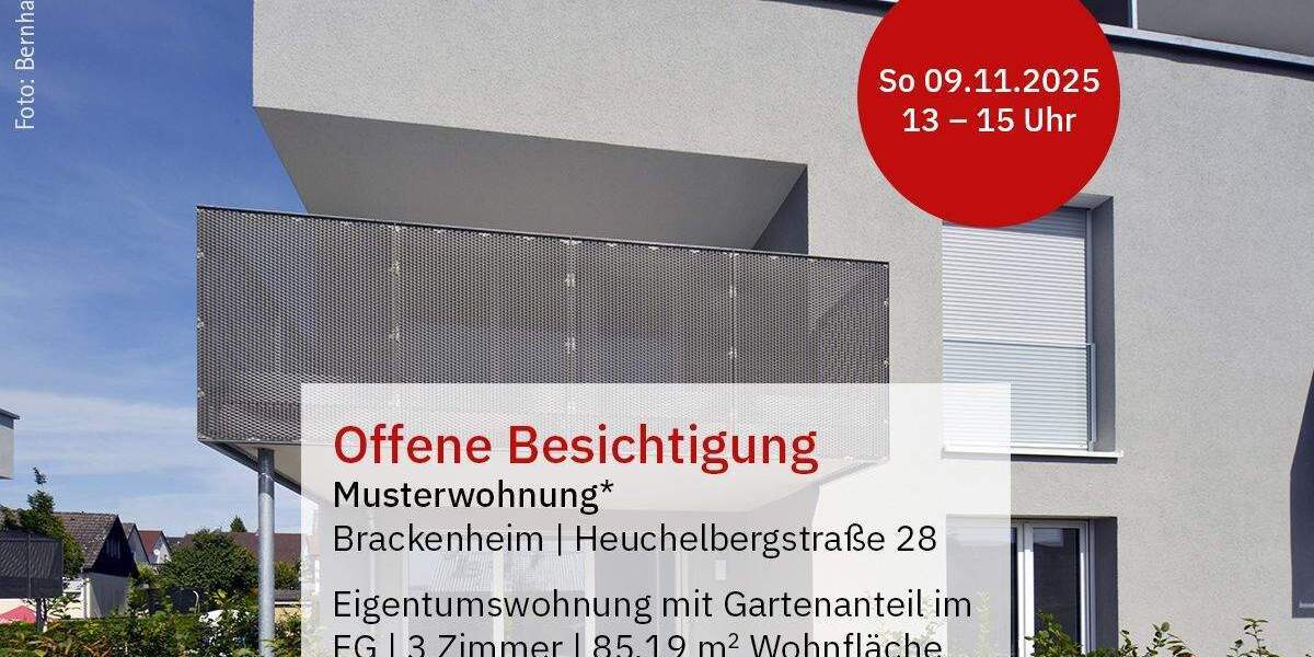 3-Zimmer-Wohnung in Brackenheim »Theodor-Heuss-Siedlung Haus 1« - Gartenanteil 3 zimmer