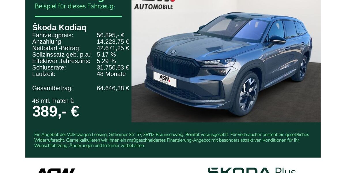 Skoda Kodiaq 4.500 km 56.895 &euro; Heilbronn 74076