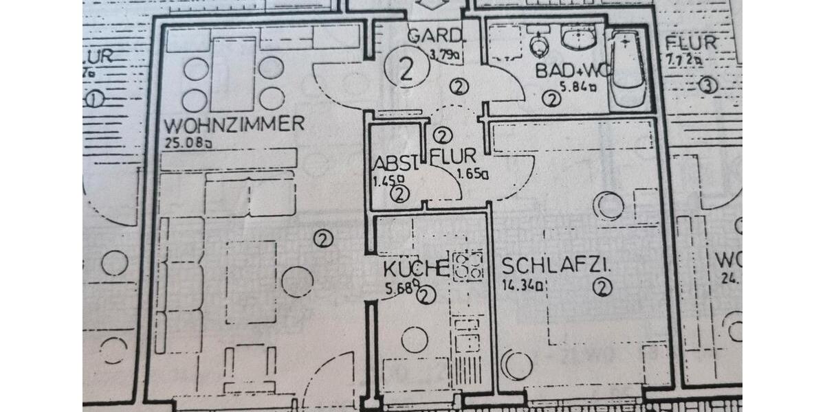 Hochparterre Bretzfeld - 2 Zimmer, 59 m&sup2;, 640&euro; | Angebot:26316457
