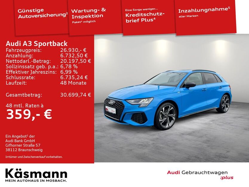 Audi A3 26.154 km 26.930 € Mosbach 74821