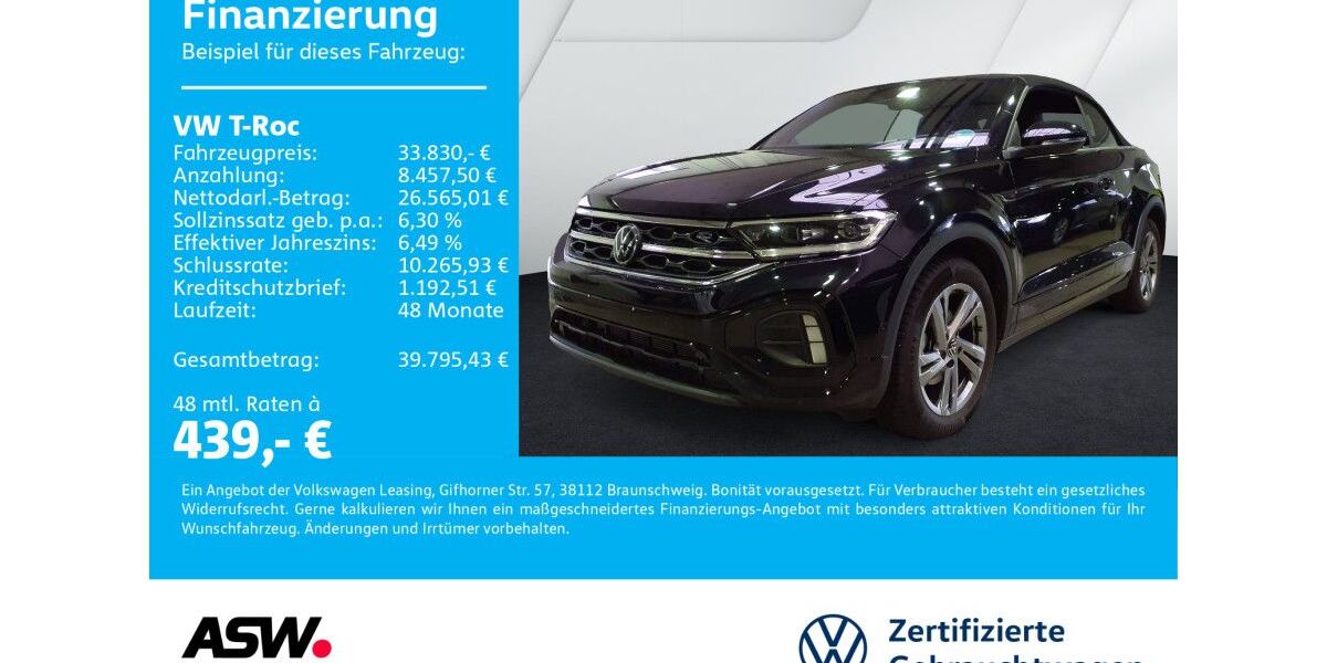 VW T-Roc 9.990 km 33.830 &euro; Bad Rappenau 74906