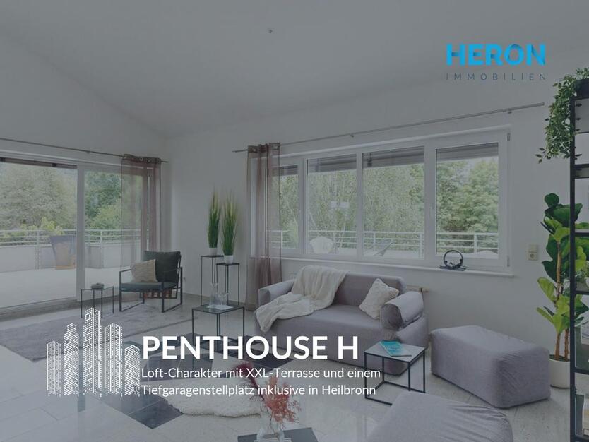 PENTHOUSE H - Loft-Charakter mit XXL-Terrasse und einem Tiefgaragenstellplatz inklusive in Heilbronn zimmer