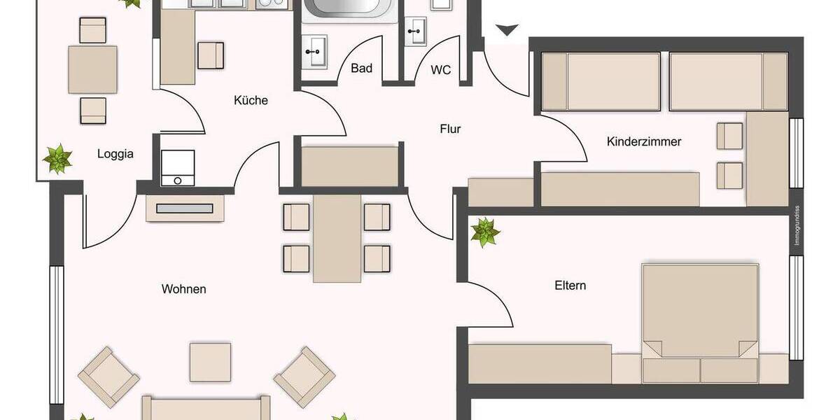 Etagenwohnung Sachsenheim Großsachsenheim - 3 Zimmer, 76 m&sup2;, 269.000&euro; | Angebot:26806853