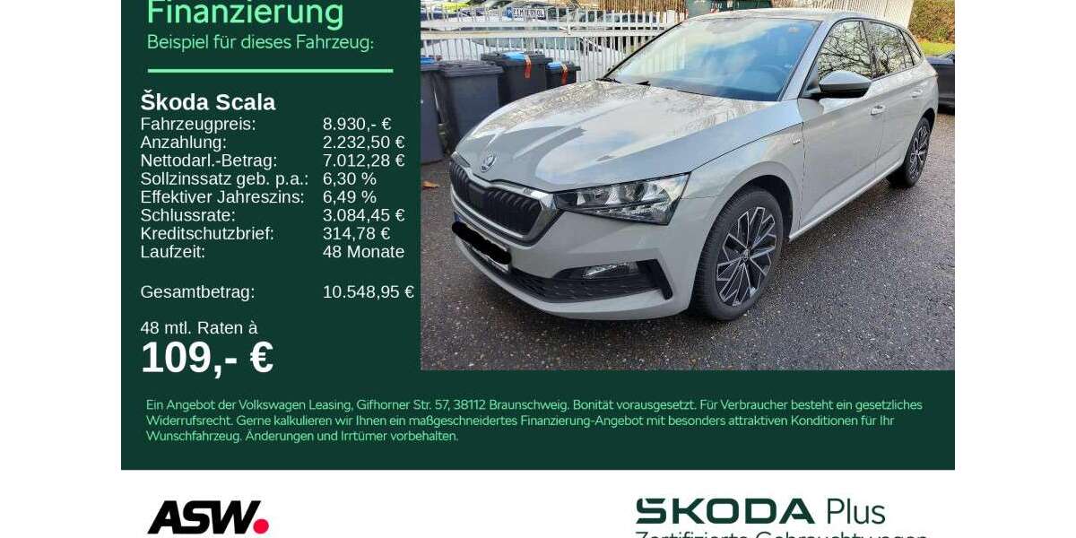 Skoda Scala 132.000 km 8.930 &euro; Heilbronn 74076