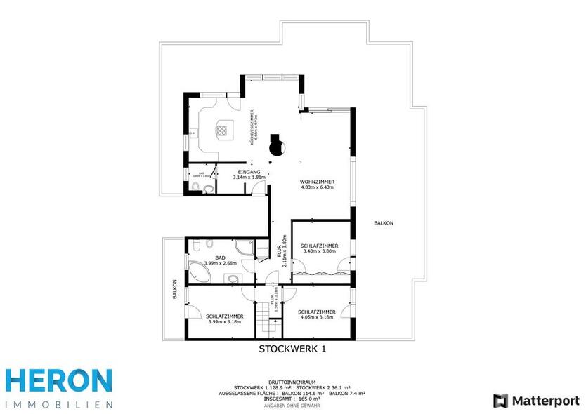 PENTHOUSE H - Loft-Charakter mit XXL-Terrasse und einem Tiefgaragenstellplatz inklusive in Heilbronn zimmer