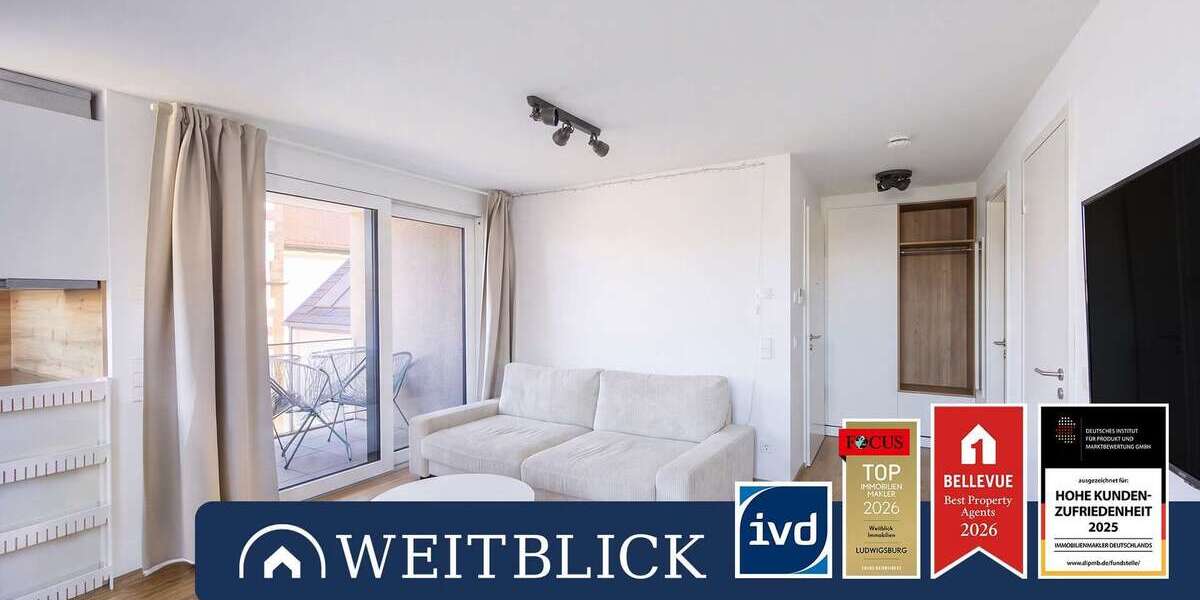 Etagenwohnung Ludwigsburg Oßweil - 2 Zimmer, 63 m&sup2;, 1.010&euro; | Angebot:27658175