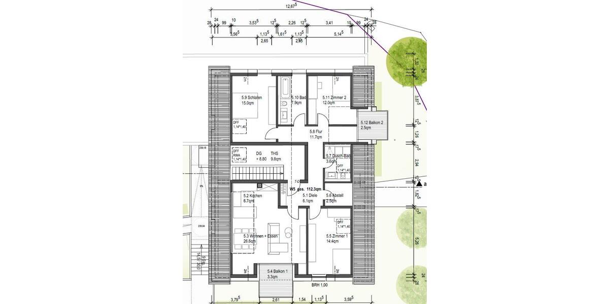 Dachgeschoßwohnung Pfedelbach - 4 Zimmer, 114 m&sup2;, 1.250&euro; | Angebot:26170682