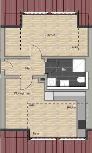Dachgeschoßwohnung Heilbronn - 2 Zimmer, 41 m&sup2;, 704&euro; | Angebot:26635633