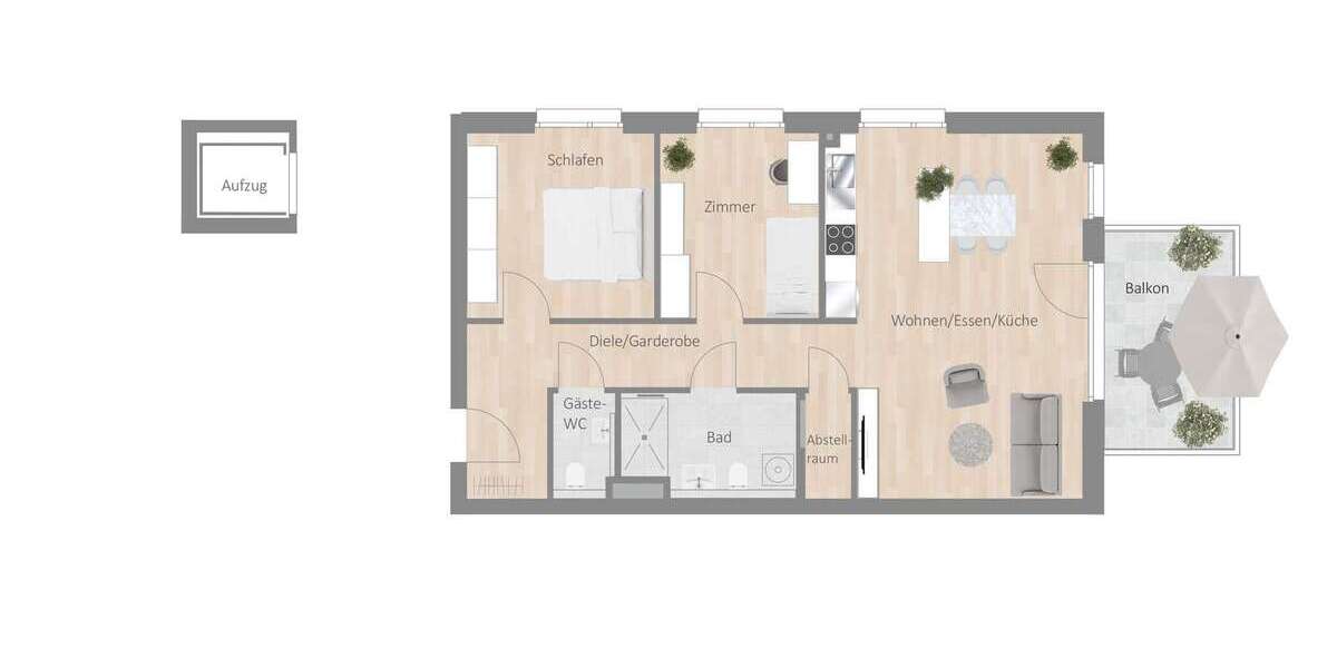 Etagenwohnung Besigheim - 3.5 Zimmer, 84 m&sup2;, 1.085&euro; | Angebot:25555505